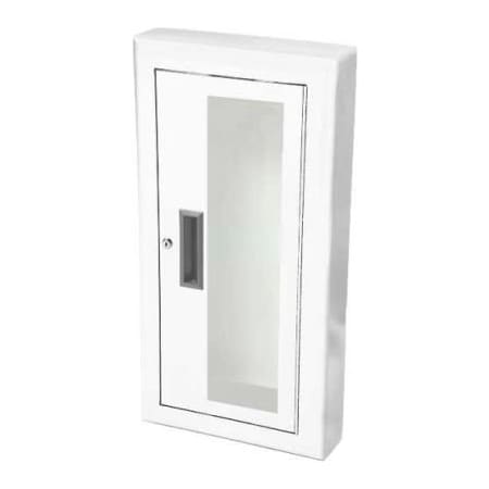 Activar Construction Products Group Activar Inc. Steel Fire Extinguisher Cabinet, Full Acrylic Window, Semi-Recessed, Saf-T-Lok, 4" Trim 1012G10FX